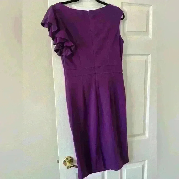 AISIZE Women's Pinup Vintage Ruffle Sleeves Cocktail Party Pencil Dress - Picture 4 of 6